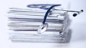 Medical records and doctor's tools